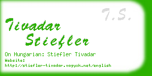 tivadar stiefler business card